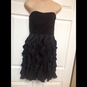 050 Lauren Conrad black strapless dress